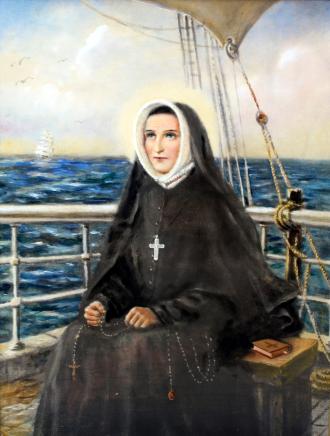 St. Rose Philippine Duchesne, Oil on Panel, by Margaret Mary Nealis, RSCJ