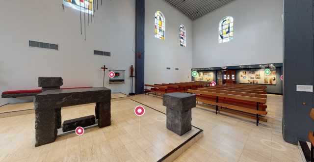 View of the Shrine Virtual Tour inside the Shrine Sanctuary