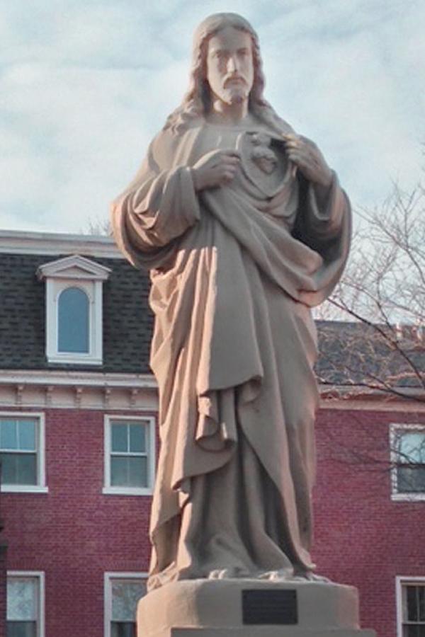 Sacred Heart Statue in front of the Academy of the Sacred Heart, St. Charles