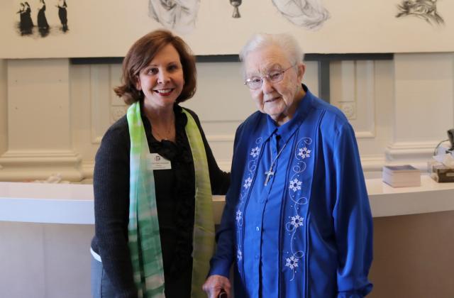 Convent & Stuart Hall President Ann Marie Krejcarek with Mary Mardel, RSCJ