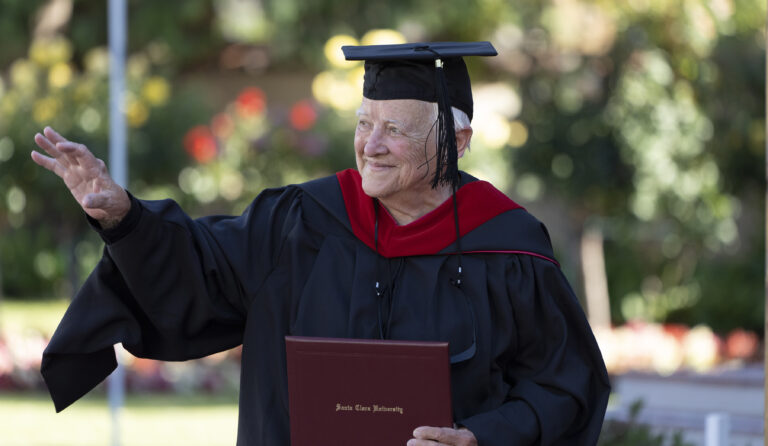 87-year-old RSCJ graduates with master’s degree from Santa Clara University