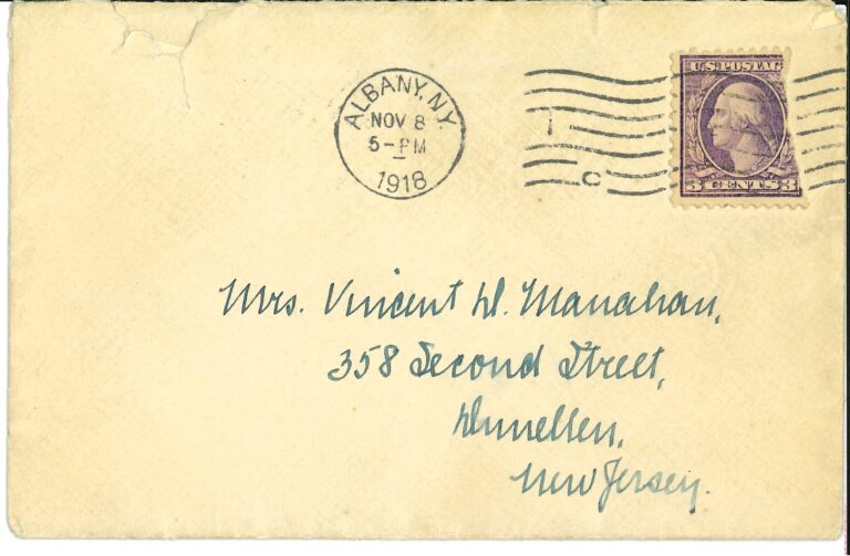 From the Archives:  “Thank God the War is Over” proclaims student letter from November 7, 1918