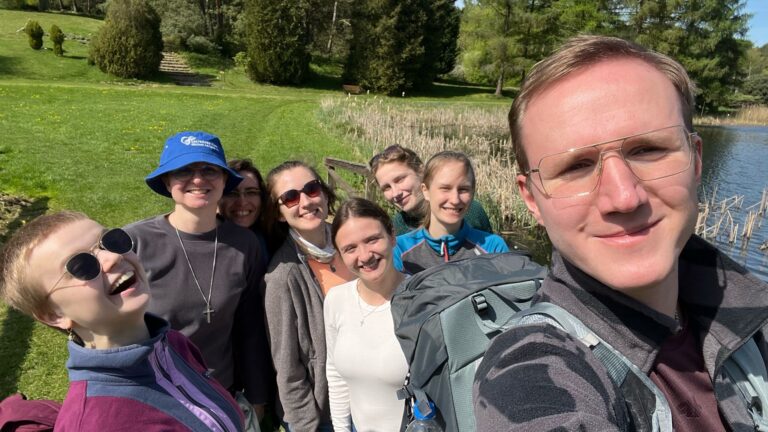 Young people prepare to hike el Camino de Santiago