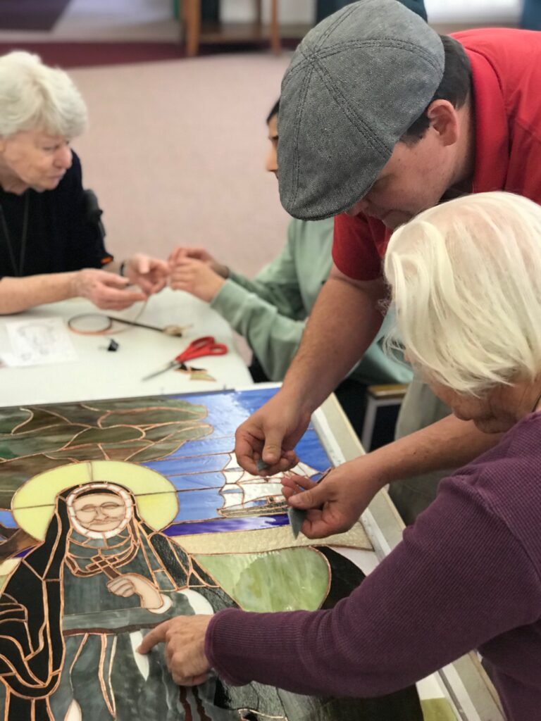 Students create stained glass window in honor of Philippine