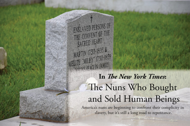 Confronting our history of slaveholding: RSCJ in ‘The New York Times’