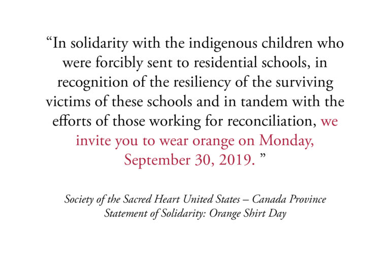 Statement of Solidarity: Orange Shirt Day